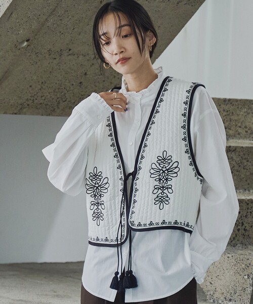 希少 ROKU 6 チャイナベスト ジレキルティングジャケット 希少 ROKU 6 チャイナベスト ジレキルティングジャケット ROKU