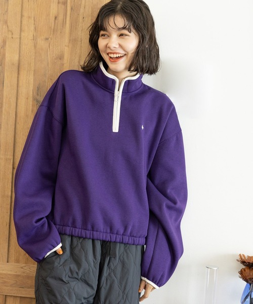 トレーナー スウェット 「POLO BCS(ポロ・ビーシーエス)」ハーフZIPスウェット レディース | POLO BCS