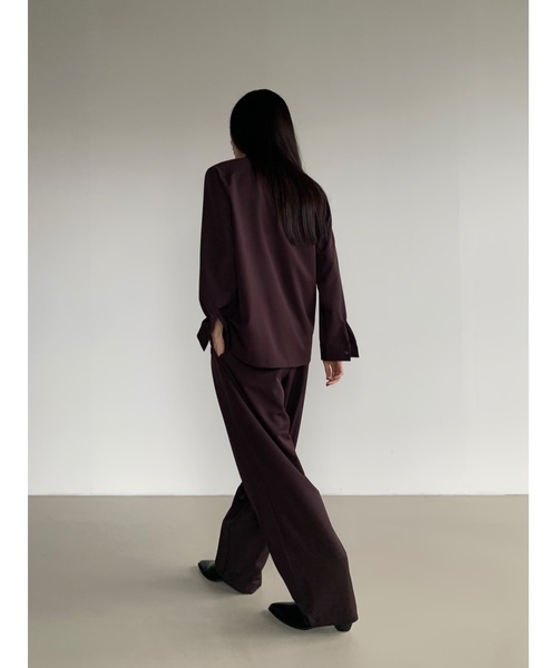 Didot.showroom ブラウス シャツ テンセルオープンカラーシャツ