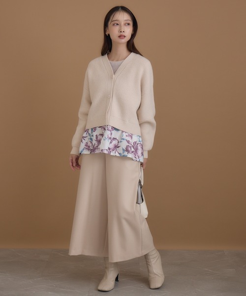 ニット セーター 「KATHARINE ROSS」ローズプリントドッキングカーディガン レディース KATHARINE ROSS ニット セーター 「KATHARINE ROSS」ローズ