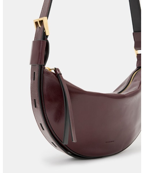 ALLSAINTS ショルダーバッグ バッグ HALF MOON LEATHER CROSSBODY BAG 