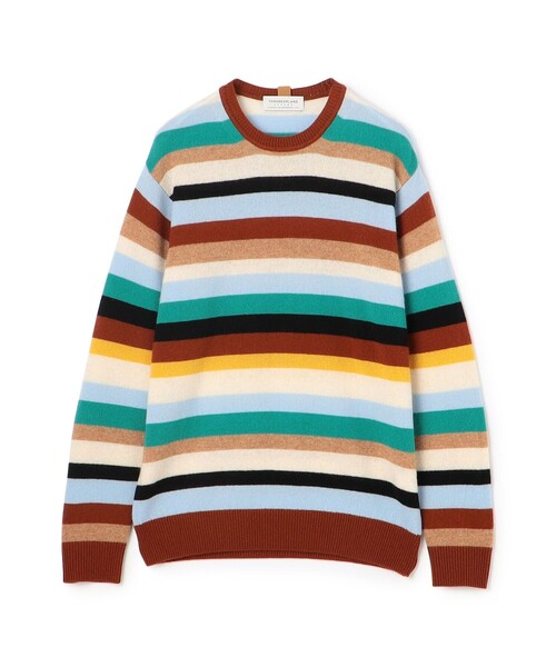 W&LT マルチカラー ニット ボーダーニット メンズ Mサイズ 男性 TOMORROWLAND セーター ニット tricot カシミヤ マルチボーダー