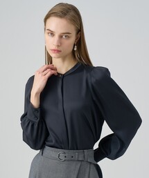 ブラウス シャツ ハンマースリーブブラウス レディース ANAYI ブラウス シャツ ハンマーサテンパフ袖ブラウス