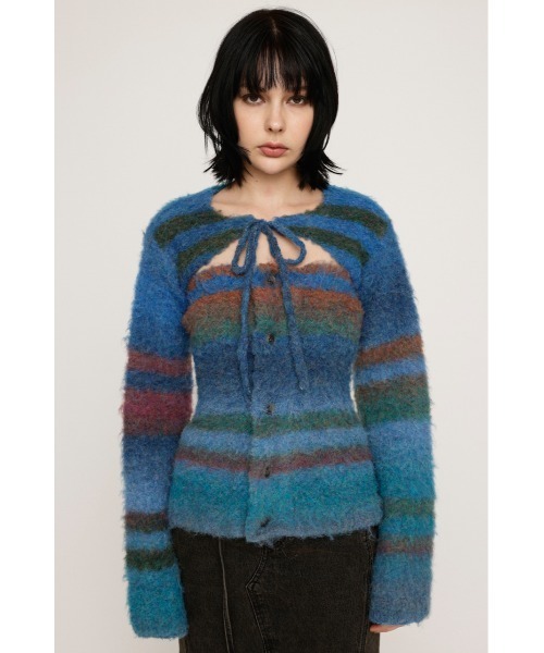 MARNI グラデーションニットセーターブルー