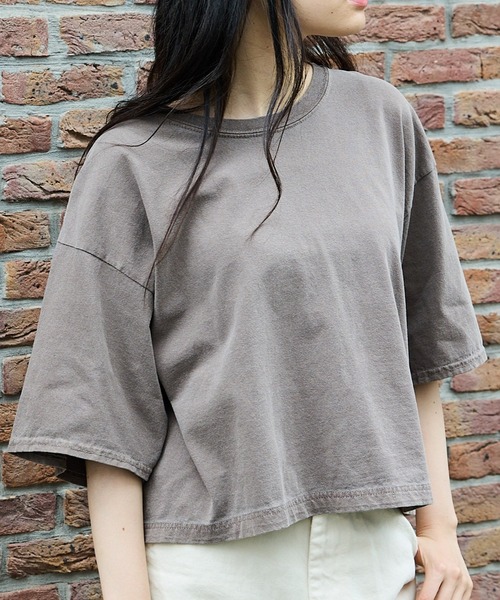GILDAN tシャツ ピグメントダイカットオフTシャツ クロップドT