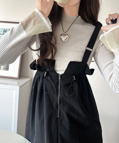 オブラダ　MILITARY SKIRT ミリタリースカート　サスペンダー　黒 オブラダ MILITARY SKIRT ミリタリースカート サスペンダー 黒