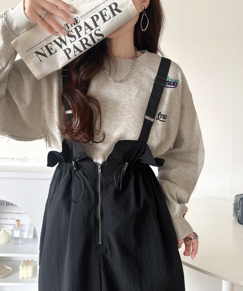 オブラダ　MILITARY SKIRT ミリタリースカート　サスペンダー　黒 オブラダ MILITARY SKIRT ミリタリースカート サスペンダー 黒