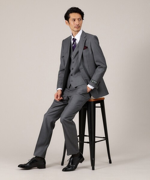 TAKEO KIKUCHI セットアップ 「DORMEUIL AMADEUS365」無地見え