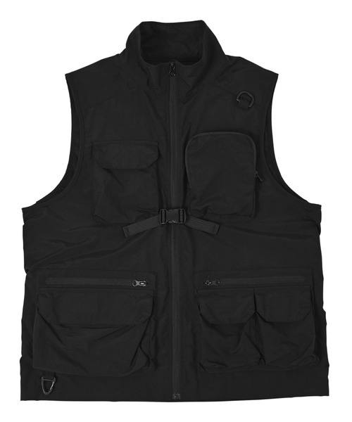 KiU 空調服 ベスト 黒 L ファン 充電器付き　セット KiU 空調服 ベスト K470 メンズ レディース L 撥水 防水 UV