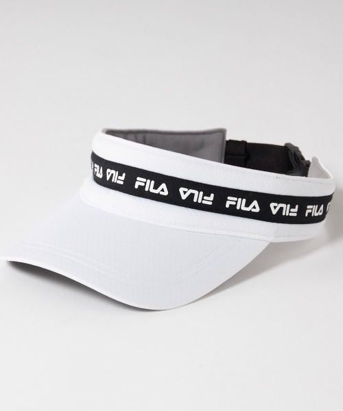 FILA GOLF サンバイザー ロゴテープ 軽量サンバイザー レディース