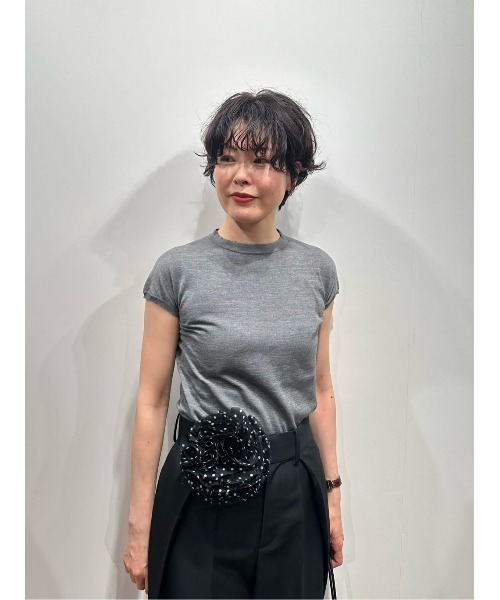 スローン 半袖ニット 美品 VERMEIL par iena ニット 「SLOANE/スローン」12Gワイドリブ