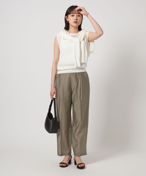 green label relaxing シアージャケット&シアーパンツSET green label relaxing スラックス パンツ エアリー シアー