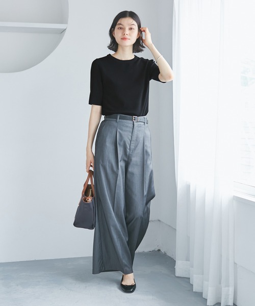 ELLIE⭐︎ハーフスリーブカラーニット【bluegrey】 ハーフスリーブカラーニット【PINK】 – ELLIE