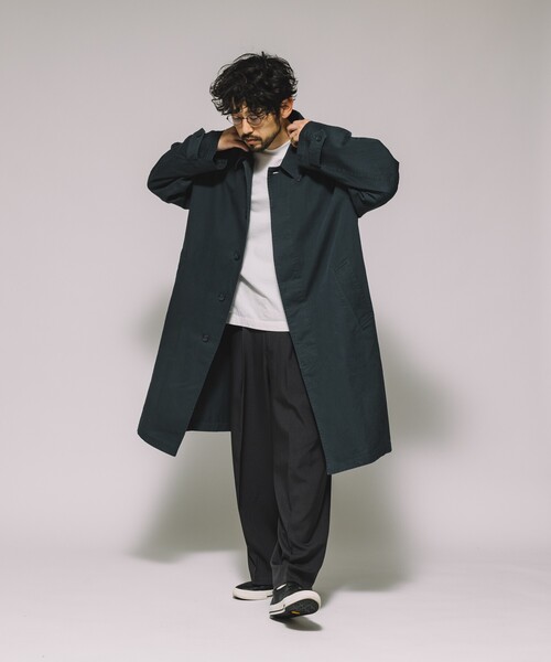 FREAK'S STORE ステンカラーコート コート フェード加工 ステン