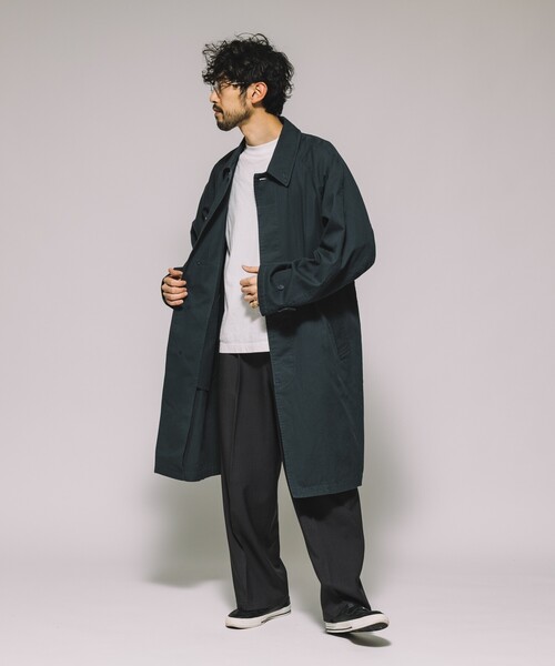 FREAK'S STORE ステンカラーコート コート フェード加工 ステン