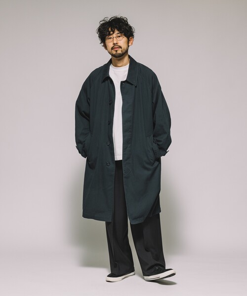 FREAK'S STORE ステンカラーコート コート フェード加工 ステン