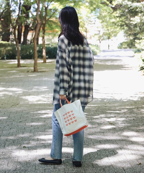 BEAMS HEART トートバッグ B-HEARTロゴ キャンバス バッグ