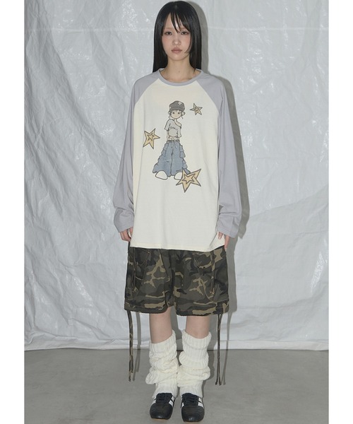 パンツ CARGO LETTERING BERMUDA PANTS Cargo Lettering Bermuda Pants (Black) F25QD889 - FANCY CLUB