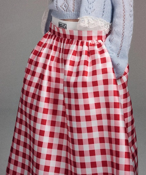 スカート VOLUME MINI SKIRT MICADO GINGHAM PLAID VOLUME MAXI SKIRT MICADO GINGHAM PLAID（スカート）｜Mardi