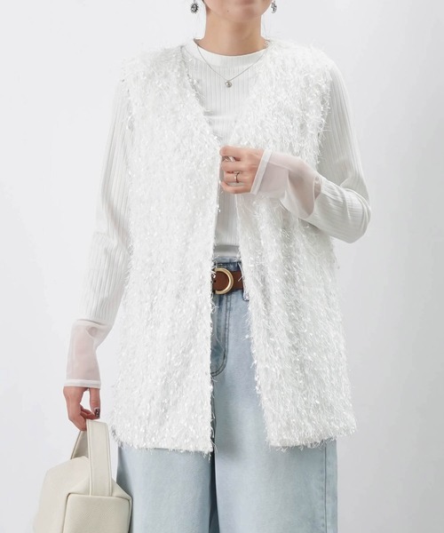 ベスト ジレ LC/LLL フリンジジレ レディース