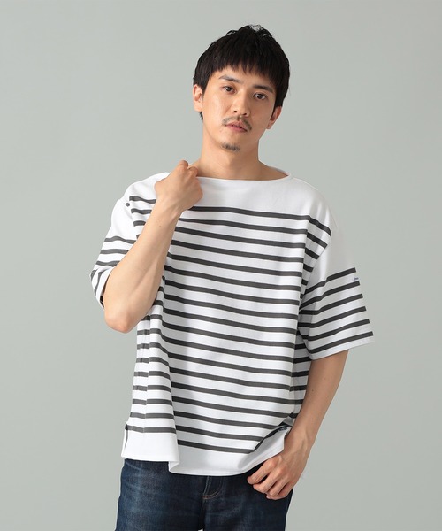 新品 オーシバル ORCIVAL 黒 ボートネックショートスリーブプルオーバー ORCIVAL｜[メンズ] ボートネック ショートスリーブ BOAT NECK