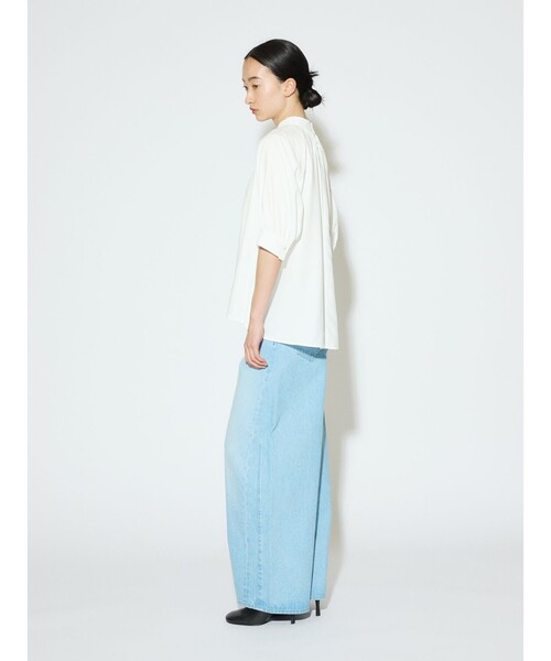 ブラウス シャツ MIDIUMISOLID for Ladies ハイネックカラーパフブラウス レディース MIDIUMISOLID for Ladies ハイネックカラーパフブラウス（シャツ