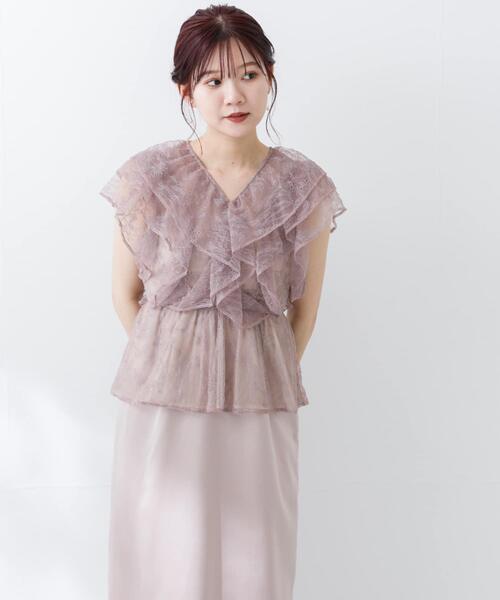 ワンピース kaene レースフリルドッキングドレス : ZOZOTOWN Yahoo!店