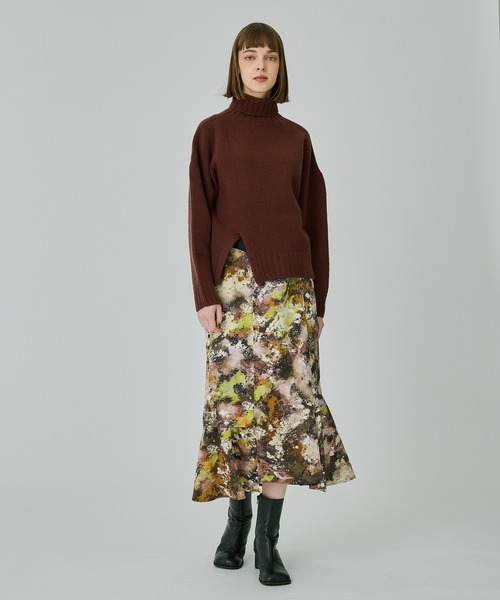 「UNITED TOKYO」 タートルネックニット FREE イエロー レディース_画像2