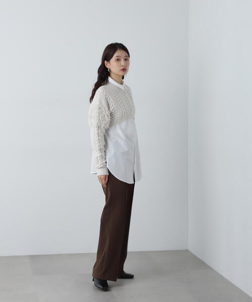 「N.（N. Natural Beauty Basic）」 ニットワンピース MEDIUM チャコールグレー レディース_画像5