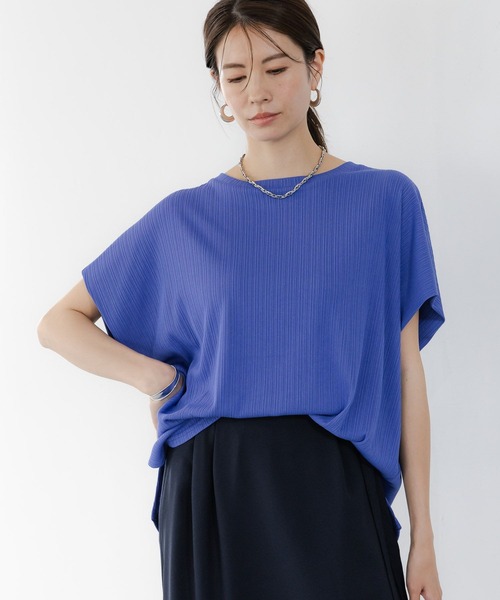 HER SHIRT HER DRESS 売れ筋商品|||ハー シャツ ハー ドレス Tシャツ トップス レディース Tops Blue きれいめTシャツ: トップス｜ハニーズ公式通販