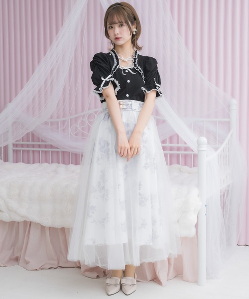 新品 Couture by Rojita Wリボンボレロ風トップス セール】Wリボンボレロ風トップス（Tシャツ/カットソー