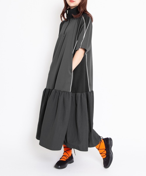 PUNYUS（プニュズ） ワンピース 配色切り替えジャージワンピース