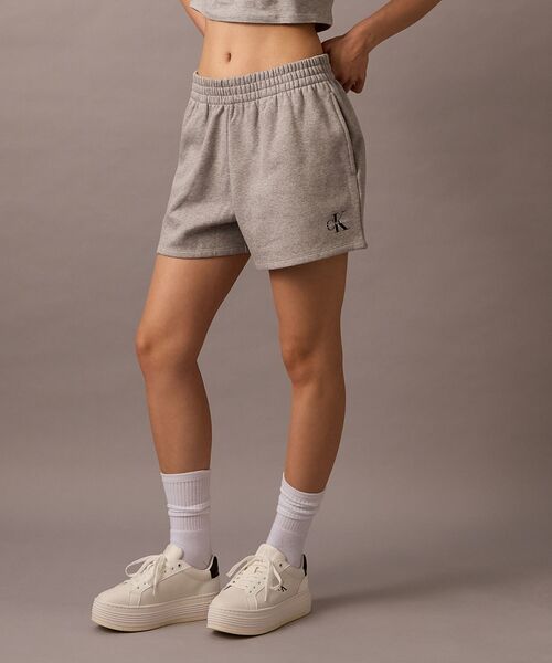 ホワイト ハーフパンツ ロゴ入り 615HHfPWXXL.jpg