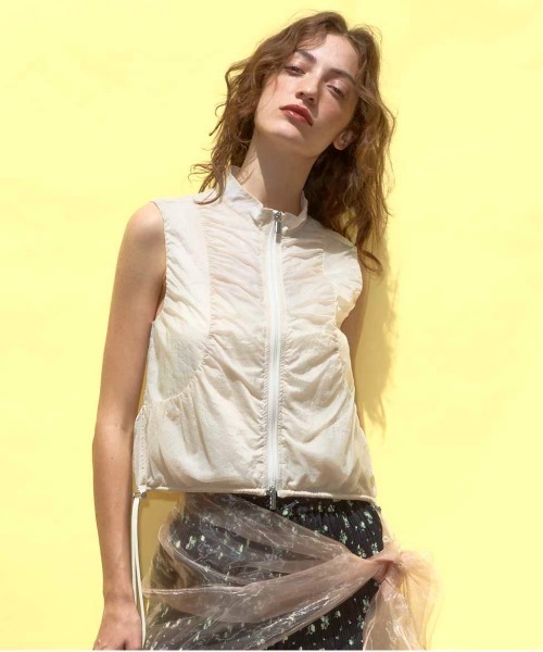 MAISON SPECIAL（メゾンスペシャル） ベスト ジレ Airy Sheer Gathered