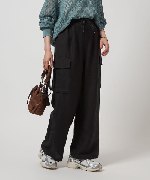 green label relaxing　カーゴパンツ　黒　新品未使用タグ付き green label relaxing カーゴパンツ BREEZE LINEN ブリーズ