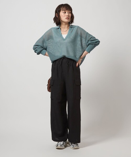 【新品未使用】greenlabelrelaxingブリーズリネン カーゴパンツ green label relaxing カーゴパンツ BREEZE LINEN ブリーズ