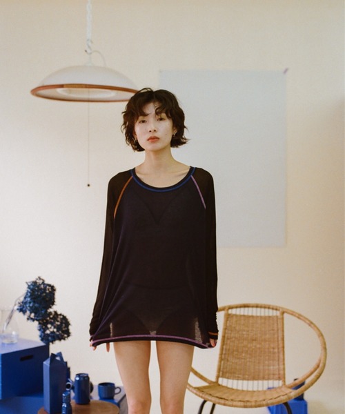 「PAMM」 長袖カットソー フリー ネイビー レディース PAMM 「PAMM」 長袖カットソー フリー ネイビー レディース