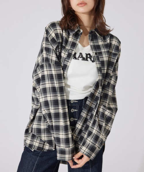 ブラウス シャツ 「AKB48 千葉恵里さん着用」オーバールーズシャツトップス 秋服 レディース
