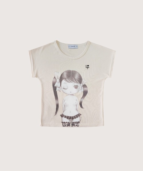 tシャツ MURAKAMI MOE LA POMME petit Collaboration Girl Mini T レディース