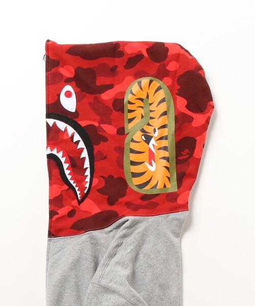 A BATHING APE 「A APE」 ジップアップパーカー MEDIUM レッド