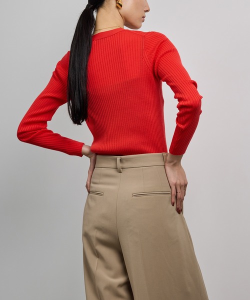 ROPE'（ロペ） パンツ ワンタックストレートワイドパンツ「REGGIANI