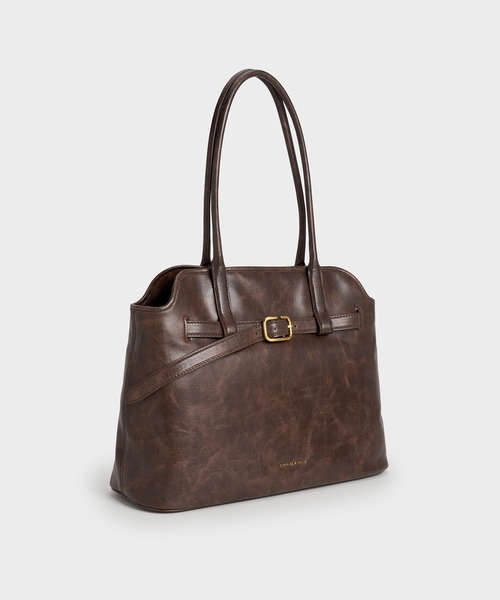 Charles & Keith トートバッグ ビジネスバッグ CHARLES ＆ KEITH ビジネスバッグ クラシックダブルハンドル