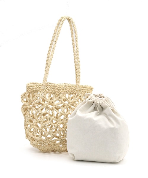 「T・S・L」 トートバッグ FREE ナチュラル レディース_画像4