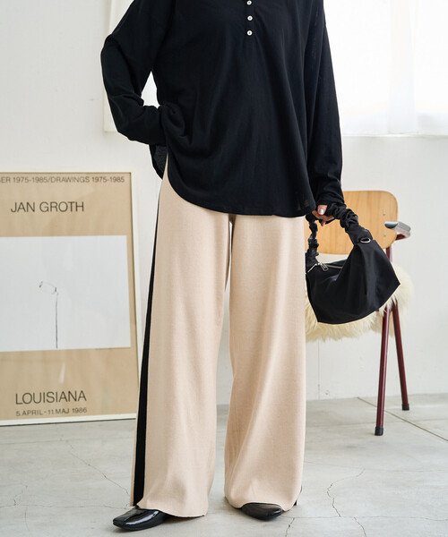 ⭐️最終値下げ⭐️週末に値段戻します！売り切り FREAK'S STORE（フリークスストア） パンツ 限定展開 ニット ライン