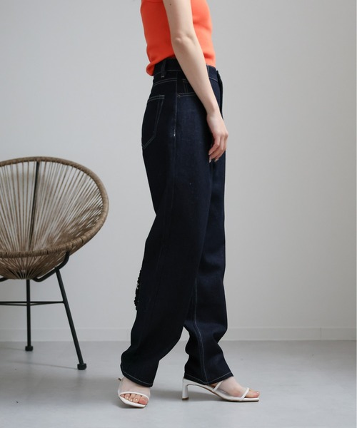 「sakishimatokyo」 加工デニムパンツ L ブルー レディース_画像2