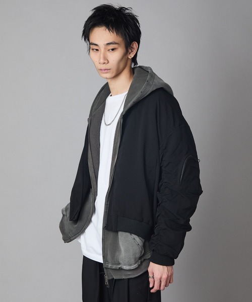 Theater code ブルゾン アウター MA-1 Style Short-Length Zip-Up