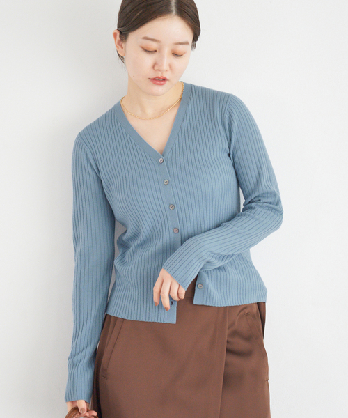 フレーワークイタリアヤーン CO Vネックカーディガン　完売 フレーワークイタリアヤーン CO Vネックカーディガン 完売