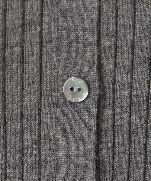 IENA（イエナ） カーディガン 「追加」イタリア ヤーン RIB Vネック