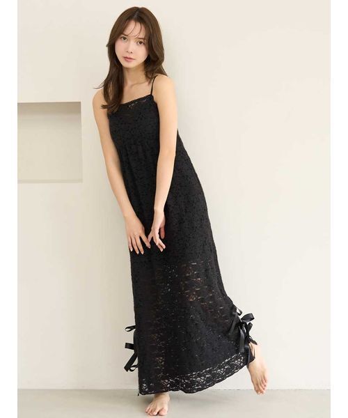 SNIDEL HOME パジャマ ルームウェア 「Halloween」レースリボンキャミ