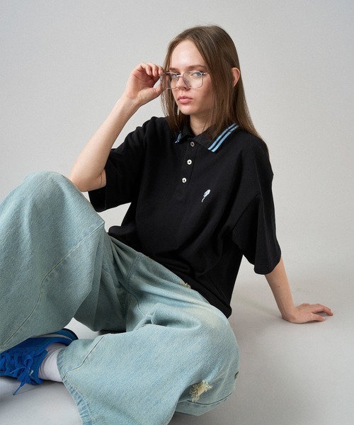 「ONCILY」 半袖ポロシャツ MEDIUM グリーン メンズ_画像7